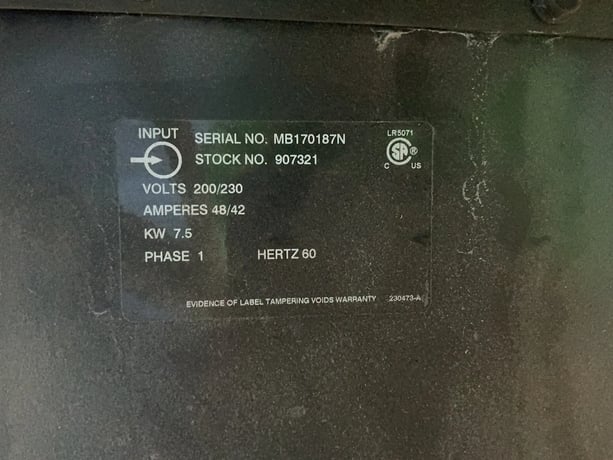 Miller #Millermatic-252, Mig Welder, 200 Amp., 230 V., 7.1 KW - Image 7
