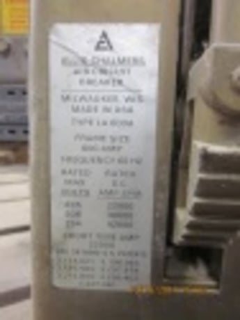 600 Amps, Allis-Chalmers, LA-600A, manually operated, drawout, #AB1926 - Image 1