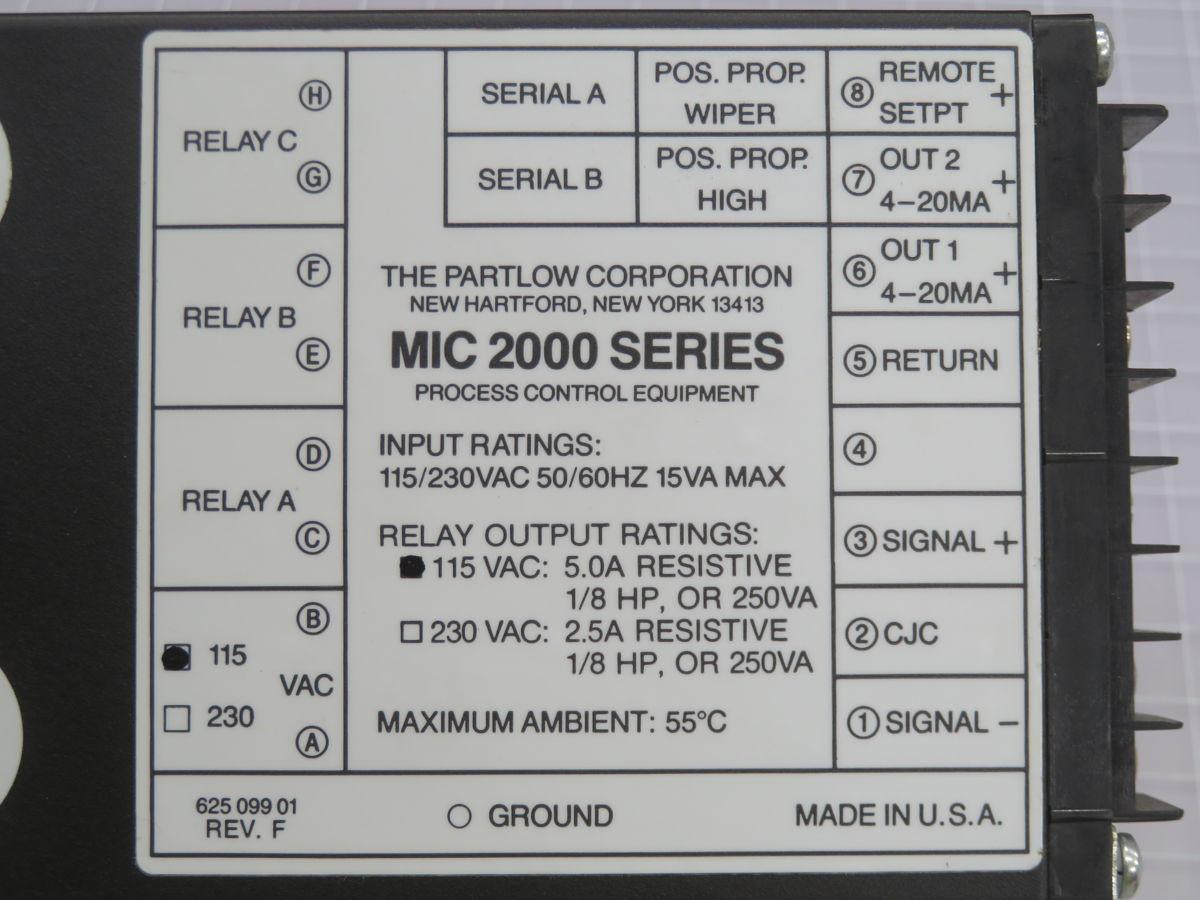 Partlow #2111001, Temperature Controller, 250 VA, 5A @ 115 VAC, 2.5A @ 230 VAC - Image 1
