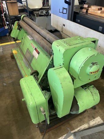 5' x 14 gauge Wysong #B-60, 3-roll Plate Roll, 4" diameter, 1.5 HP - Image 2