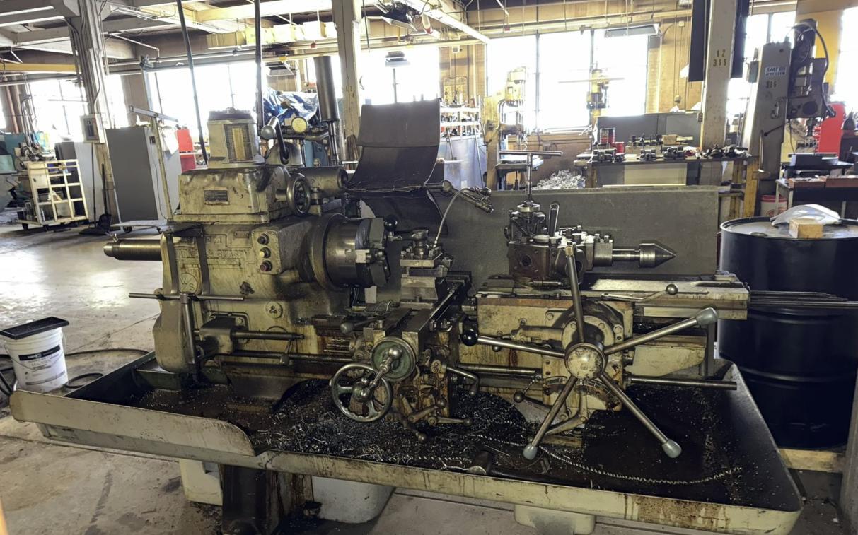 No. 4 Warner & Swasey, 6-post turret lathe, 10" chuck, 2-7/16" bore, tooling - Image 1