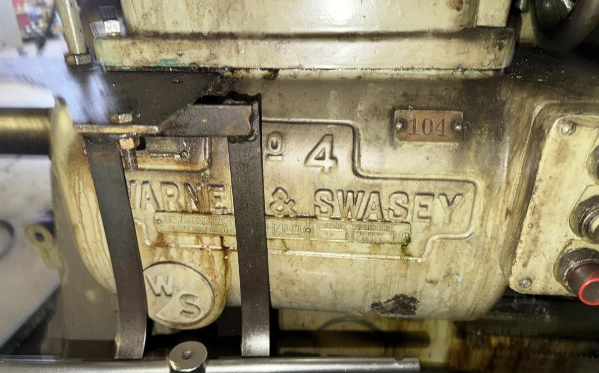 No. 4 Warner & Swasey, 6-post turret lathe, 10" chuck, 2-7/16" bore, tooling - Image 7