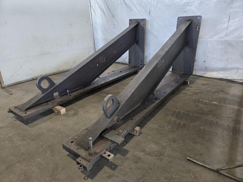 17" x 138" x 55" drilled & tapped angle plate set - Image 1
