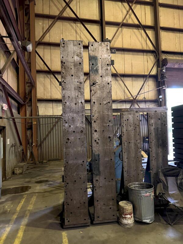 17" x 138" x 55" drilled & tapped angle plate set - Image 5