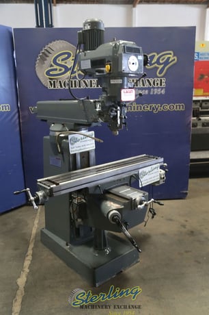 Lagun #FTV-2S, vertical mill, 10" x50" tbl., 30" X, 16" Y, 16" Z, 55-4250 RPM, R-8, power draw bar, variable - Image 3