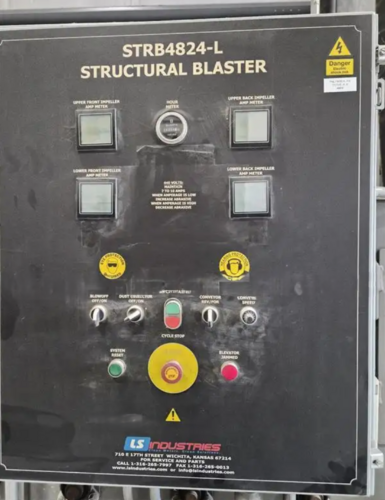 L S Industries #STRB4824-L, conveyor structural blast machine, opening 48" wide x 24" tall, new / never used - Image 3
