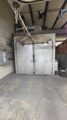 Complete Batch Powder System, oven, gun, conveyors, 6200 cfm - Image 2
