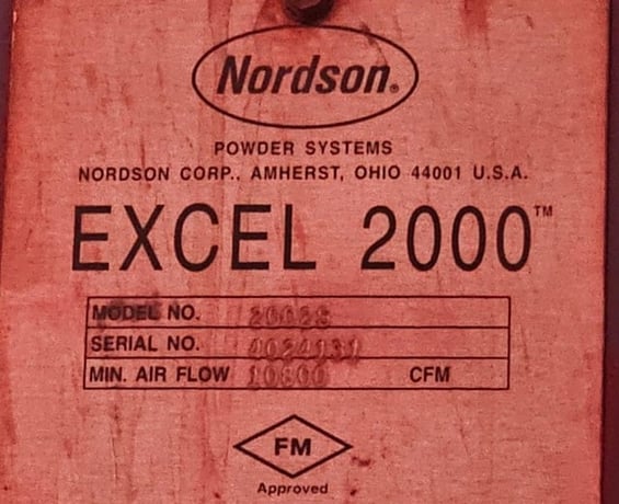 Nordson #EXCEL-2000 Bare spray booths, 10800 cfm, w/ 4x7 part window (2 available) - Image 5