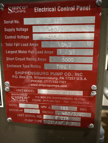 Fulton #DA-1001, Deaerator Tank System, boiler pump skid, 6825/5472 hours - Image 2