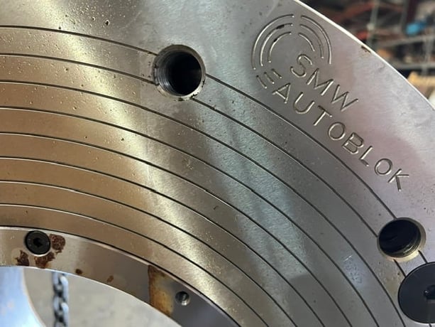 24" SMW Autoblok #BBN-600-275, (3 jaw air chuck) 10.8 bore - Image 4