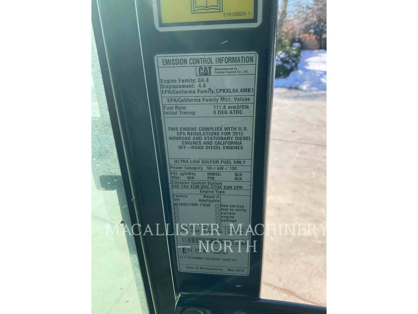 Caterpillar 312EL PQ, Excavator, 11212 hours, S/N: MJD00387, 2012 - Image 8
