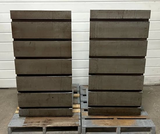 24" x 26" x 48" Heavy Duty T-Slotted Steel Angle Plates, 6 T-Slots, (2 available) - Image 1