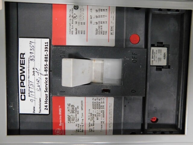 400 Amp. General Electric, Spectra Series, panelboard, 4 W, 480Y/277 Volts - Image 5