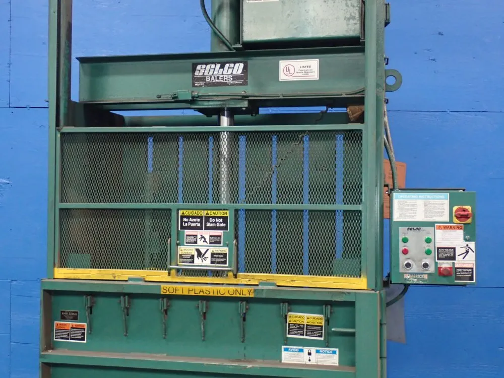 30" x 60" Selco #V5-HD, Hydraulic Vertical Baler, 10 HP, 208/230/460 V., 3 Ph. - Image 3