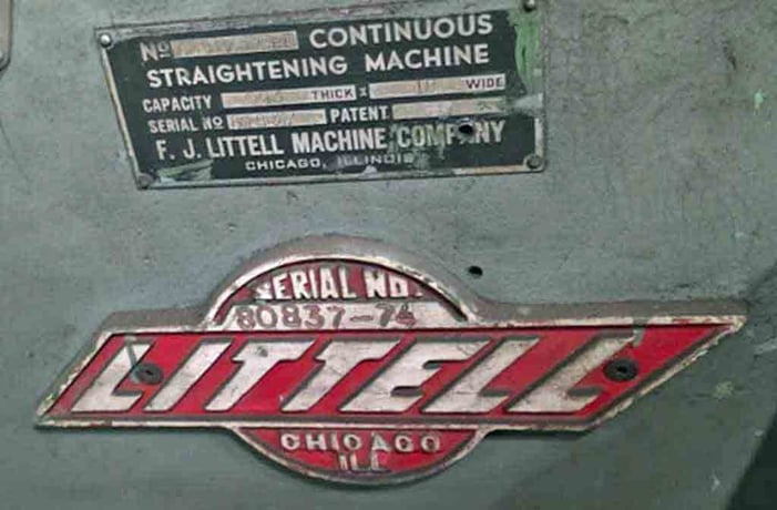 18" x .093" Littell, straightener, 1974 - Image 2