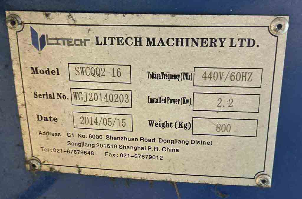 1/2" Litech #SWCQQ2-16, CNC double stack tube bender, 5' tube length, 2.95 HP, 440 V., 2015 - Image 3