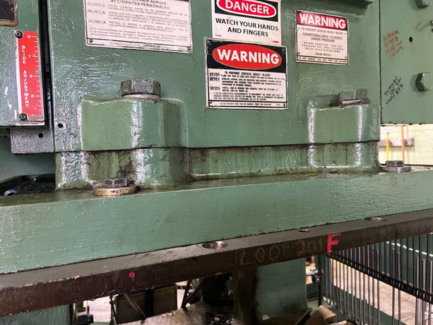 110 Ton, Bliss #C-110, single crank OBI press, 6" stroke, 17" Shut Height, 4" adj., 42" x27" bed, 40 SPM - Image 5