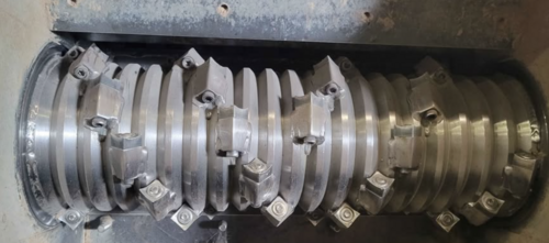 Cresswood #EF2440AST, Low-Speed Grinder, 10" diameter x 24" Rotor, 400 RPM, 42 Cutters, 40 HP, Infeed - Image 6