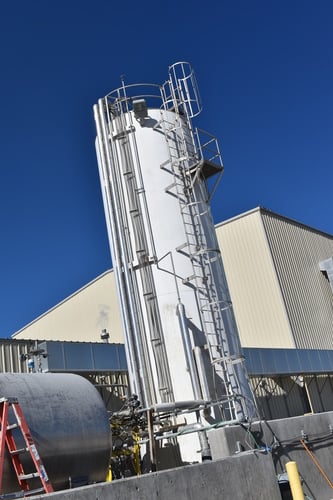 20,000 gallon JBF, Vertical Stainless Steel Insulated Silo, 120" diameter x 35' straight side, 150 psig @ - Image 5