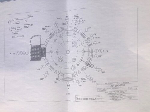 20,000 gallon JBF, Vertical Stainless Steel Insulated Silo, 120" diameter x 35' straight side, 150 psig @ - Image 8