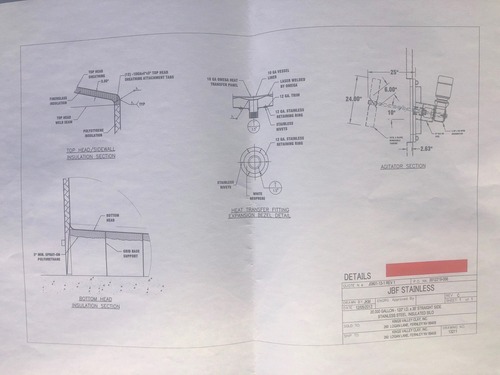 20,000 gallon JBF, Vertical Stainless Steel Insulated Silo, 120" diameter x 35' straight side, 150 psig @ - Image 9