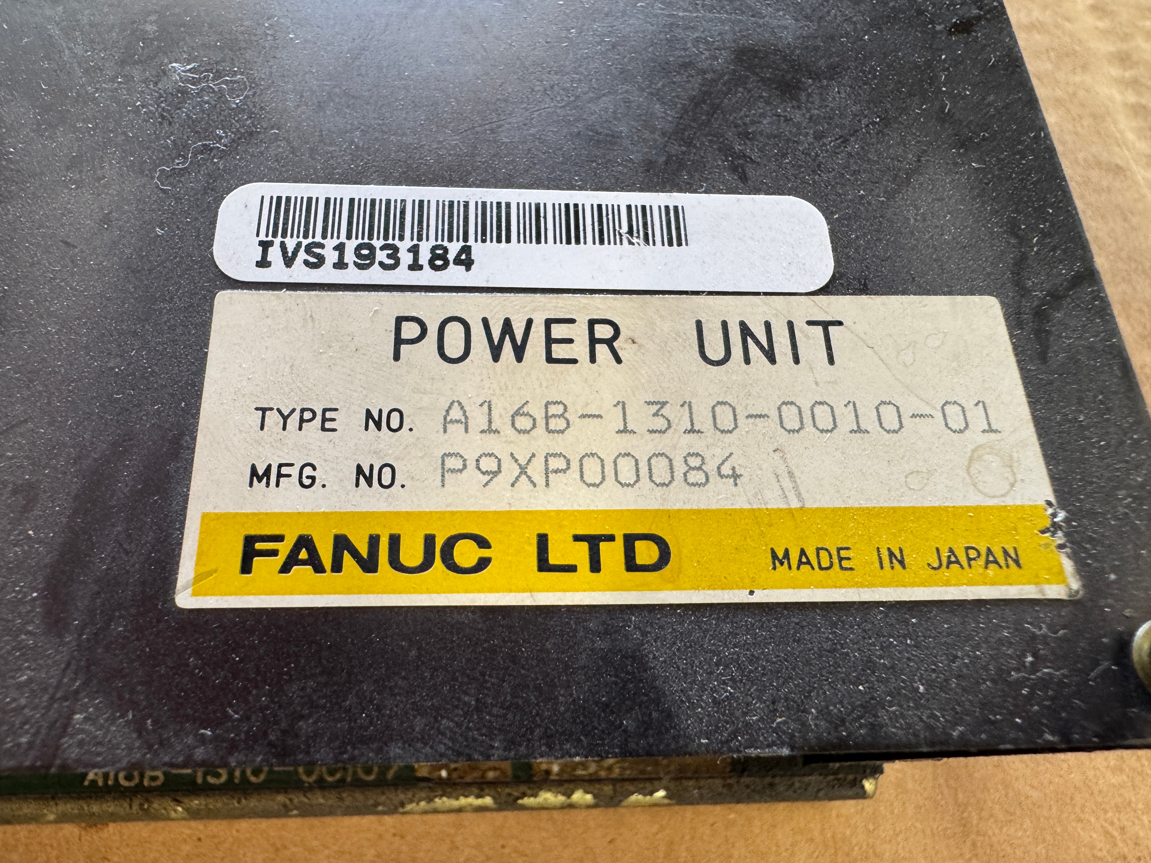 Fanuc A16B-1310-0010-01 Power Unit 200/220/250V AC Untested Surplus - Image 4