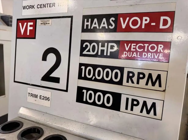 Haas #VF-2D, CNC vertical machining center, 30" X, 16" Y, 20" Z, 10000 RPM, 20 HP, 24 automatic tool changer - Image 7
