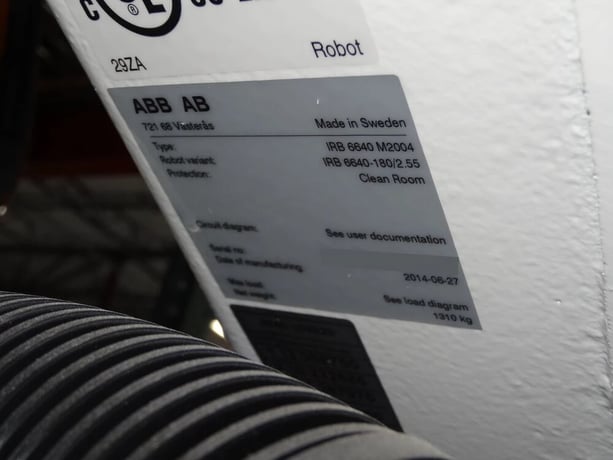 ABB, IRB 6640-185/2.55, 6-Axis Clean Room Industrial Robot, 185 Kg payload, 100-3/8" reach, IRC5 Control, 2014 - Image 4