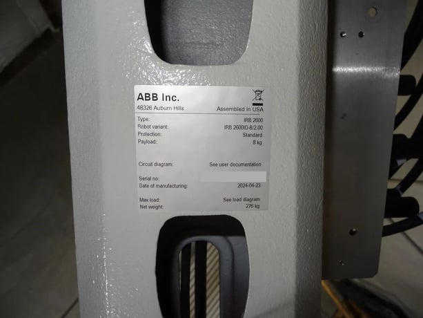 ABB, IRB 2600ID-8/2.00, 6-Axis Industrial Robot, 8 Kg payload, 78-3/4" reach, IRC5 Control, 2024 - Image 3