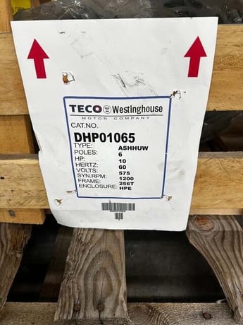 10 HP 1200 RPM TECO Westinghouse #DHP01065, Frame 256T, HPE, 575 Volts, 3 phase - Image 3