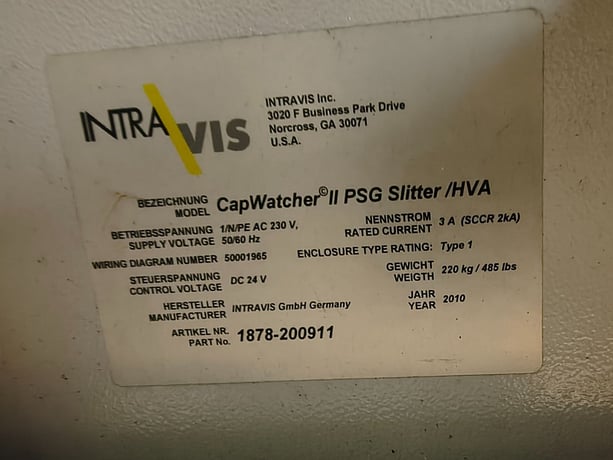 Intravis #CAPWATCHER-II-PSG, slitter/HVA, Type 1 enclosure, 2010 - Image 10