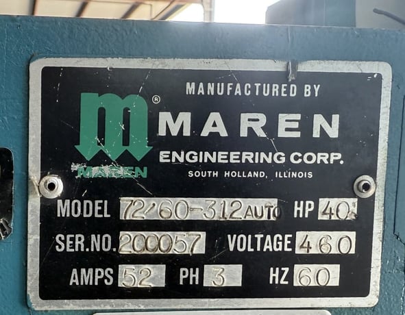 Maren #72-48-290, Closed-Door Baler, Feed Opening 55" x 42", 8" Cylinder, 40 HP - Image 4