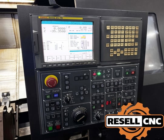 Daewoo Doosan #Puma-800-L, CNC Lathe, 35.4" swing, 3-jaw 27" air chuck, 12.6" bar, 2008 (2 available) - Image 5