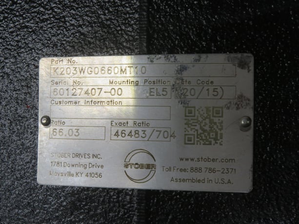Stober #K203WG0660MT10, Gear Reducer, 660.00 :1 Ratio - Image 4