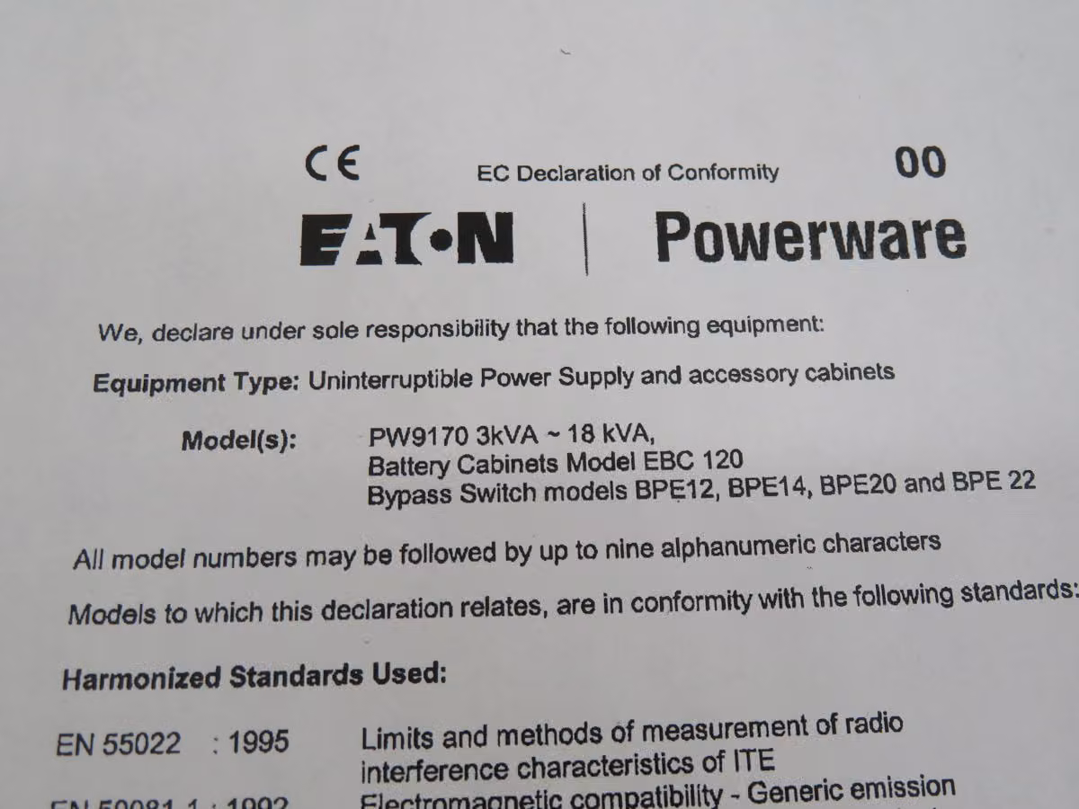 18.0 KVA, Eaton #PW9170, uninterruptible power supply, 200-240 Volts - Image 5