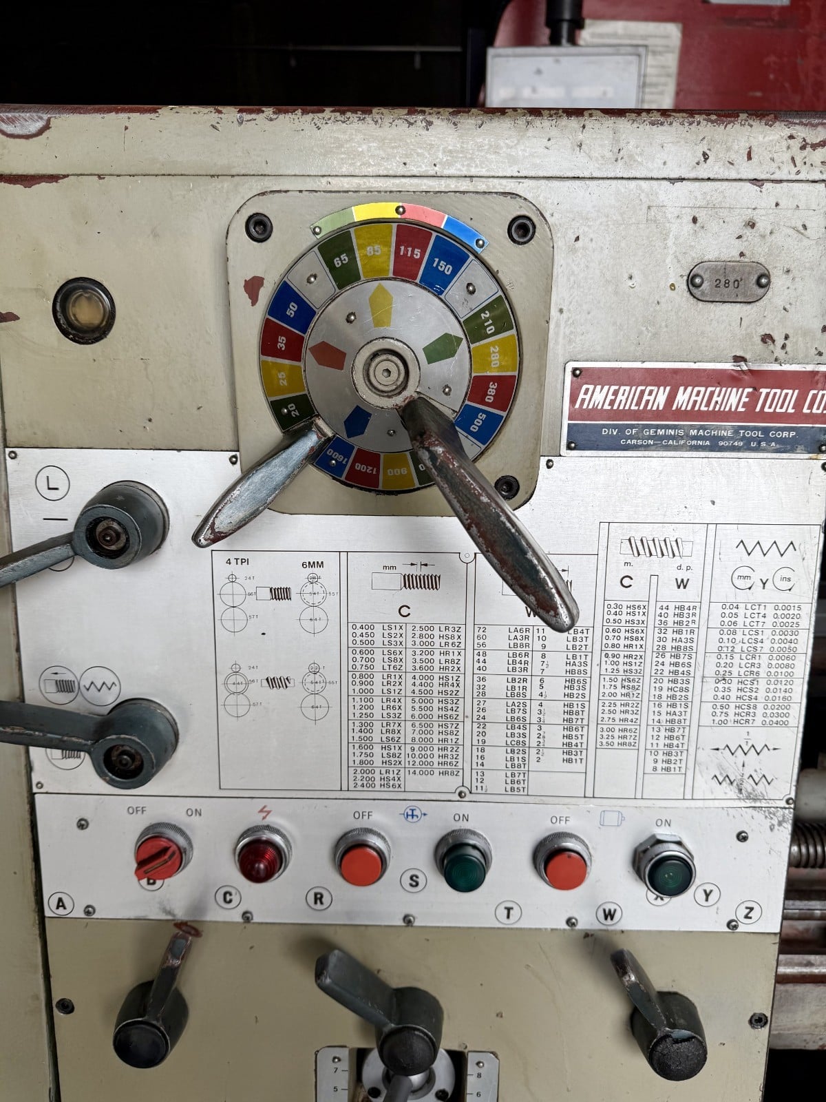 18"/28" x 60" Turnmaster, Gap Bed Engine Lathe, w/ KDK Tool Post, Spindle Hole 3-1/16", 1600 RPM, tailstock - Image 9