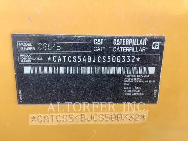 Caterpillar CS54B, 1538 hours, S/N: CS500332, 2016 - Image 6