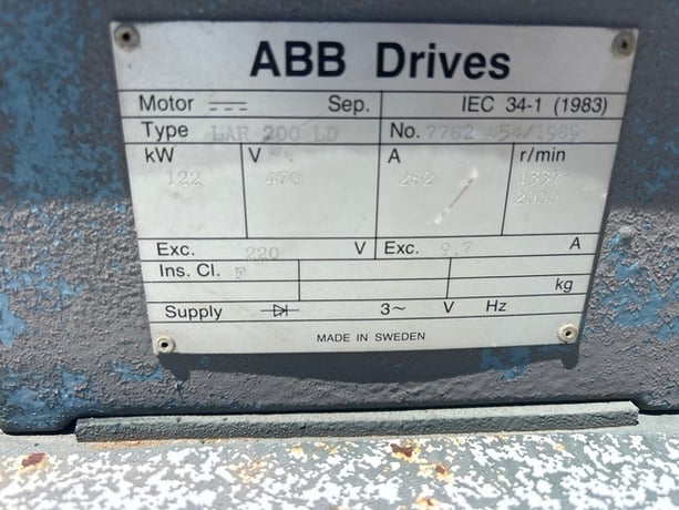 150 HP 1337/2000 RPM ABB, ODP, 470 volts - Image 2