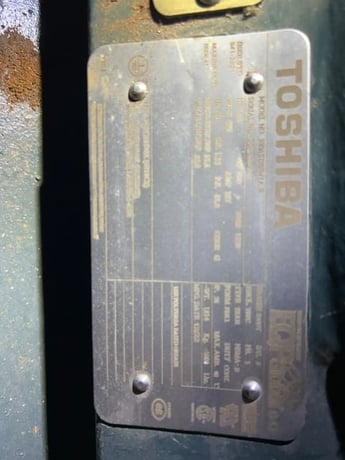 300 HP 1200 RPM Toshiba, Frame B449T, TEFC, 460 Volts, reman. - Image 1