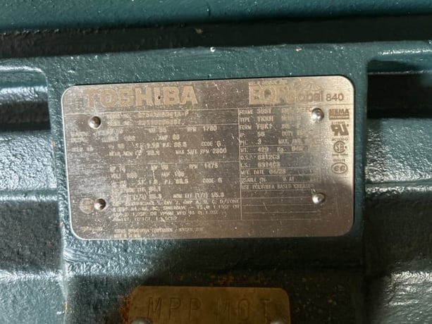 75 HP 1800 RPM Toshiba, Frame 365T, TEFC, 460 Volts (2 Available), new - Image 8
