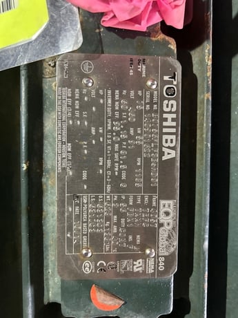 75 HP 1200 RPM Toshiba, Frame 405T, TEFC, 460 Volts - Image 1