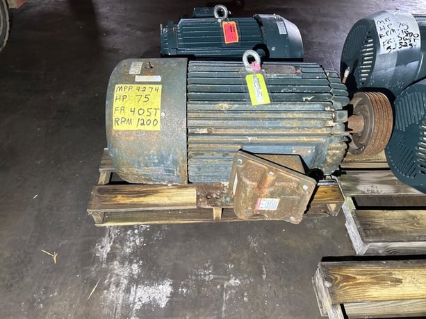 75 HP 1200 RPM Toshiba, Frame 405T, TEFC, 460 Volts - Image 4