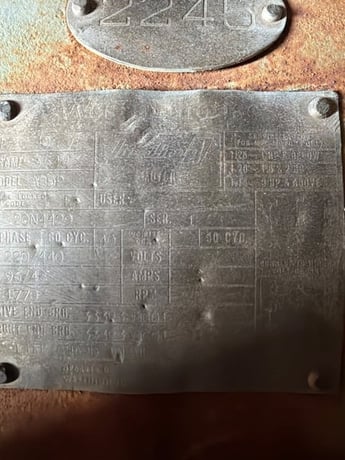 40 HP 1770 RPM Westinghouse, Frame 364U, ODP, 220/440 Volts - Image 1
