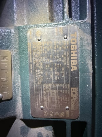 40 HP 1800 RPM Toshiba, Frame 324T, TEFC, 460 Volts, reman. - Image 1