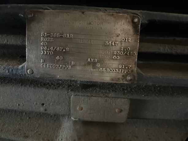 40 HP 1200 RPM Siemens-Allis, Frame 365T, TEFC, 230/460 Volts - Image 2