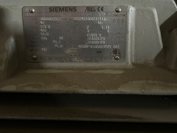 40 HP 900 RPM Siemens, Frame 365T, TEFC, 460 Volts, reman. - Image 2