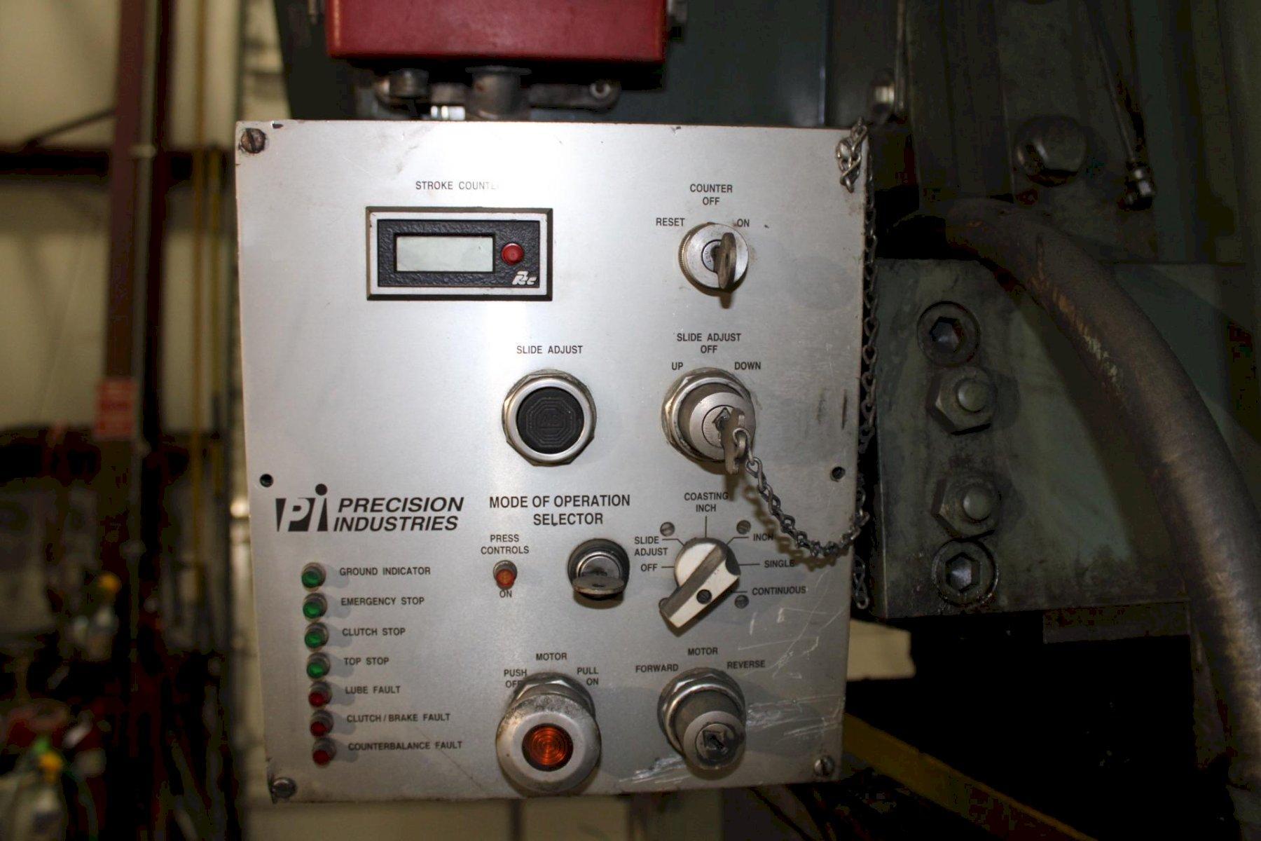 150 Ton, Precision #150 G OBS, gap frame double crank press, 6" stroke, 22.34" Shut Height, 3" adj., 72" x - Image 8