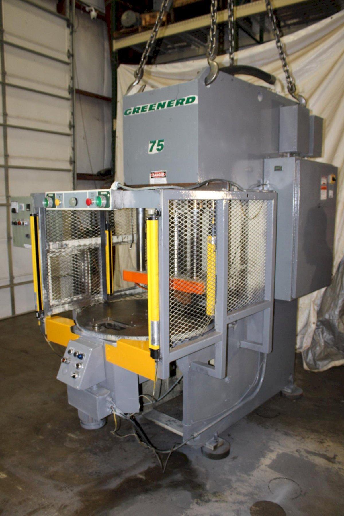 75 Ton, Greenerd #HCA-75-60R8, hydraulic press, 18" stroke, 34" daylight, 13" throat, 32" x 20" bed, 4 post - Image 4