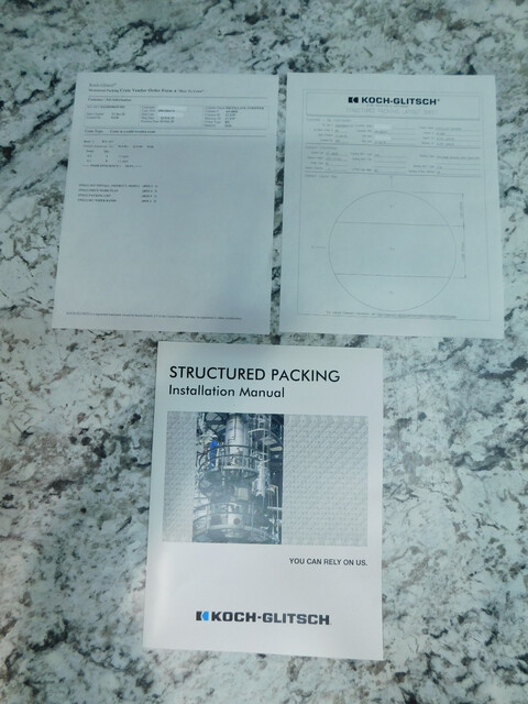 Koch Glitsch, Structured Packing, 27" x 6.75", BX Crimp Type, 316 Stainless Steel, 2020 (4 available) - Image 3
