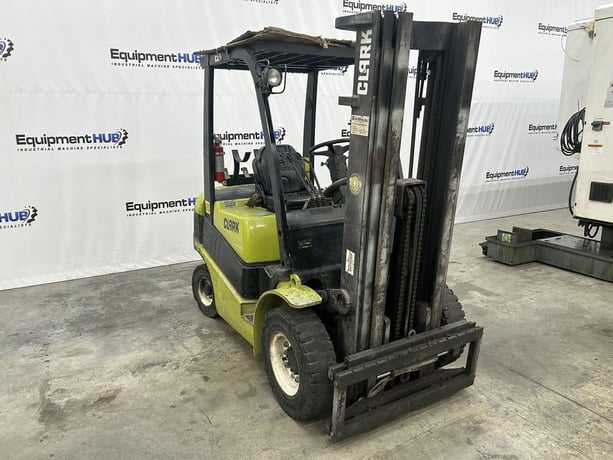 5000 lb. Clark #C25, propane forklift, 189" lift height, not working - Image 1